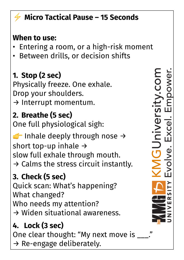Tactical Pause - Pocket Card